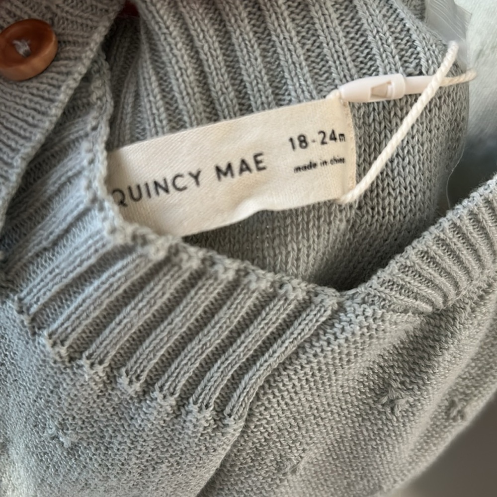Quincy Mae Knit Overalls, 18-24months - Picture 4 of 4